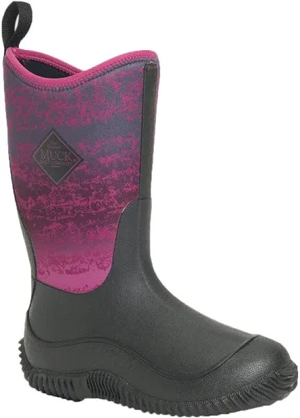 Muck Boot Kid&#039;s Hale Boot - Black/Magenta Digi Terrain Fade