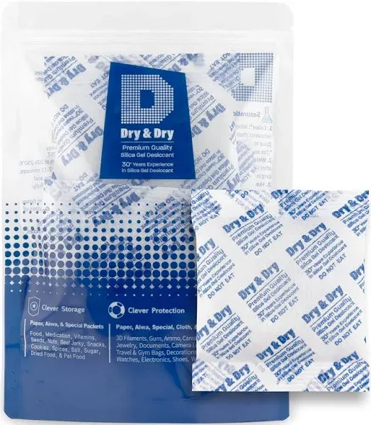 Dry & Dry 10 Gram Packets Silica Gel Desiccant