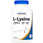 Nutricost L-Lysine 1000mg 250 Capsules - 500mg per Cap Gluten Free Non-GMO