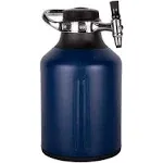 GrowlerWerks uKeg Go 128 oz. Midnight Blue Pressurized Growler 