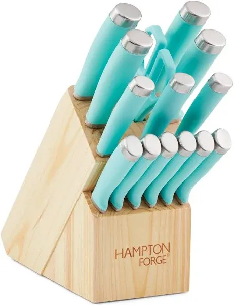 Hampton Forge Epicure True Aqua 15-Piece Block Set