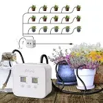 [Upgraded Pump] iPriro High Power Houseplants Automatic Watering System for 15 Potted Plants, Automated Watering Device with 30-Day Programmable Indoor Timer and 5V USB Charging Cable