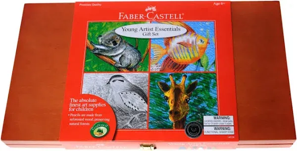 Faber-Castell Young Artist Essentials Gift Set - 64-Piece Premium Quality Art Set for Kids, Medium