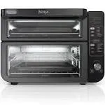 Ninja, Toaster Oven, Double Oven with FlexDoor, FlavorSeal & Smart Finish, Rapid Top Oven, Air Fry, Bake, Roast, Toast, Fry, Pizza, Convection Oven, 13-in-1, Black, DCT402BK