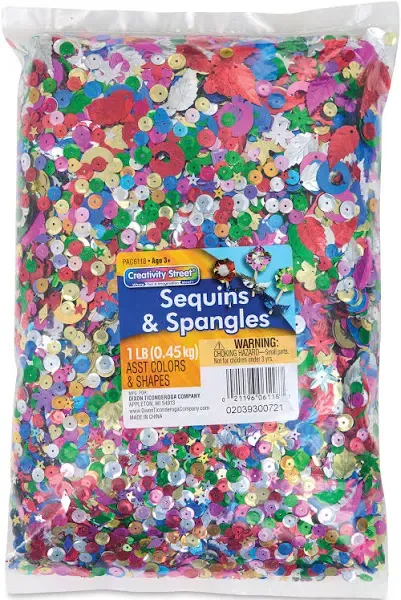 Sequins and Spangles Extra Large Bag - 1 lb - Assorted Colors and Styles