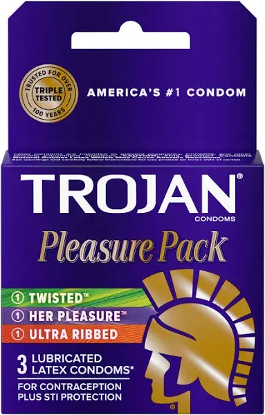 Trojan Pleasure pack Lubricated Latex Condoms (36 ct)