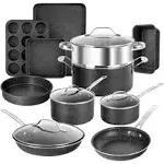 Granitestone 15-Piece Nonstick Cookware&Bakeware Set in Black