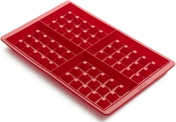 Lekue Red Silicone Waffle Mold, Set of 2