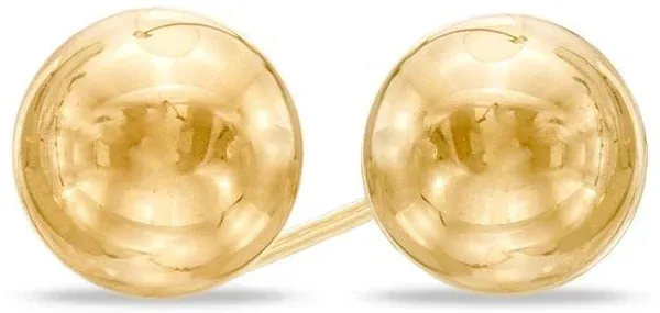 14K Gold Ball Stud Earrings