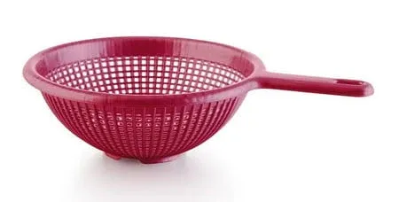 8.5 Inch Plastic Strainer Colander with Long Handle – Made of Food Safe BPA