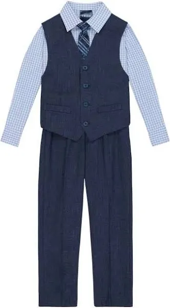 Boys IZOD 4-Piece Set with Collared Dress Shirt, Tie, Vest, and Pants