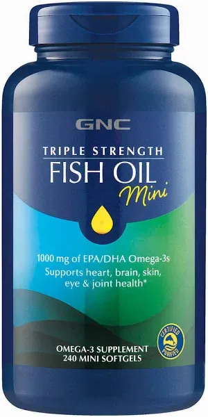 GNC Triple Strength Fish Oil Mini Softgels