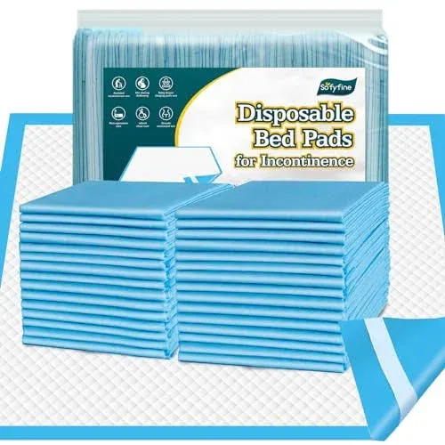 SOFYFINE Bed Pads 30"x36" Thicken Elderly Adults Incontinence Underpads Disposable Chucks