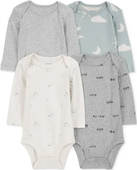 Carter's Baby 4-Pack Long-Sleeve Cloud Bodysuits