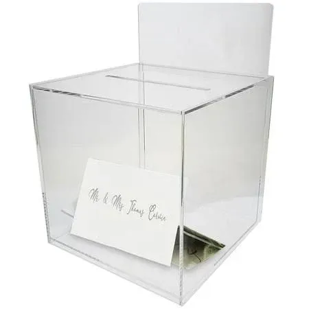 OnDisplay 10" Luxe Acrylic Clear Wedding Card Money Box