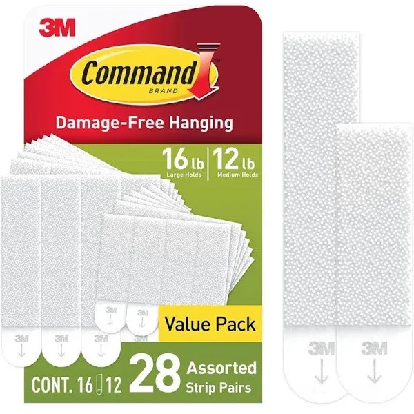 Command Medium and Large Picture Hanging Strips Damage Free Adhesive Variety ...