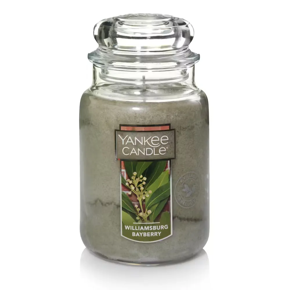 Yankee Candle Williamsburg Bayberry Large Jar Candle, Fresh & Clean Scent