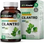 Cilantro Supplement - Organic Cilantro Capsules - Rich Source of Antioxidants