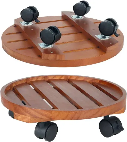 2Pack 12" Heavy Duty Rolling Plant Caddy