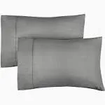 CGK Unlimited Soft Microfiber Pillowcase Set of 2 - Queen - Heathered Grey