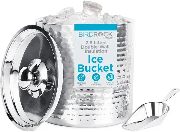 BirdRock Home Stainless Steel Ice Bucket