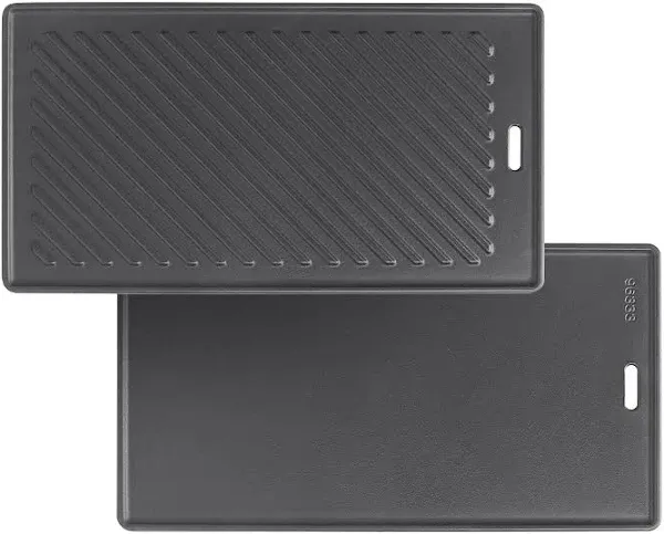 SafBbcue 96333 Grill Plates for Monument Grills 77352 24633 17842 35633 13892 Gas Grill Cooking Accessories, Cast Iron Reversible Griddle for Monument Grill 41847NG D405 77352MB D425 Replacement Parts