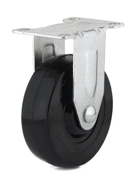 4 in. Rubber Rigid Plate Caster