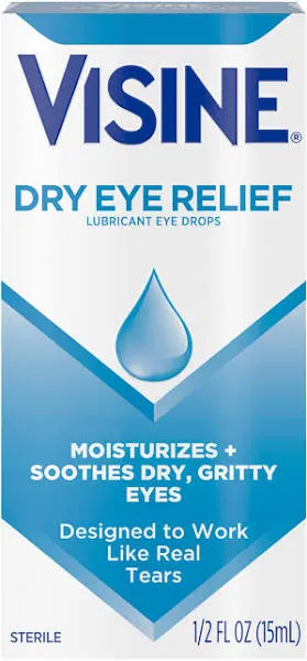 Visine Eye Drops Lubricant Dry Eye Relief