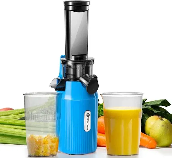 Ventray Essential Ginnie Juicer, Compact & Slow, Nutrient Dense Blue