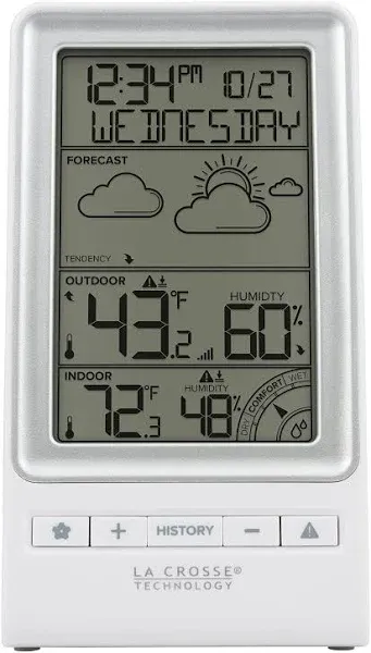 La Crosse Technology 308-1415FCT Wireless Forecast Station, White