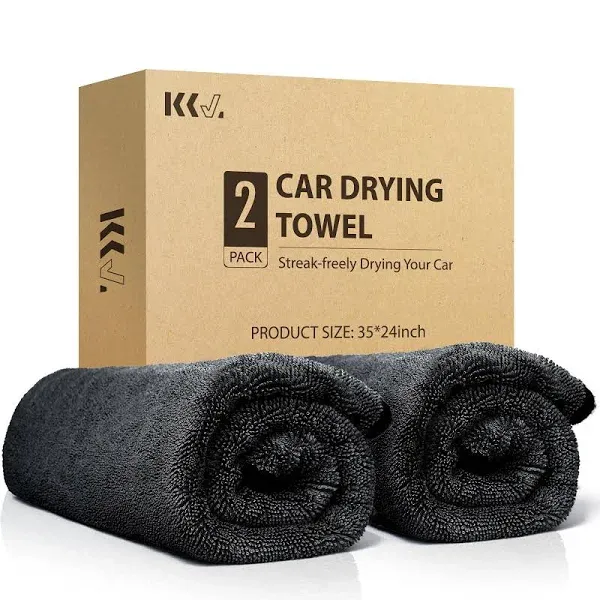 KKV 2-Pack Microfiber Towels for Cars