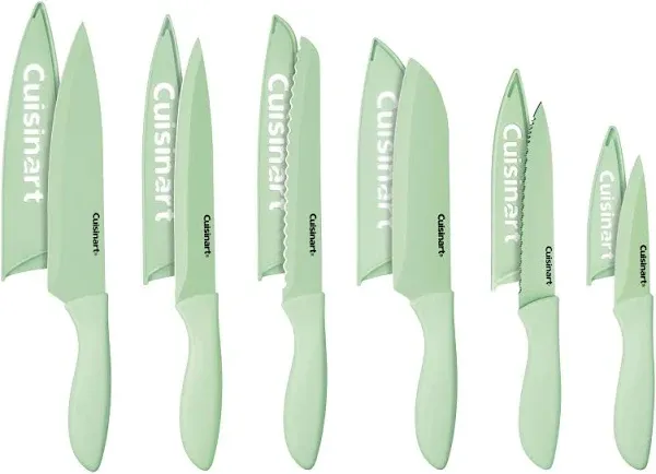 Cuisinart 12-Piece Ceramic Coated Color Knife Set