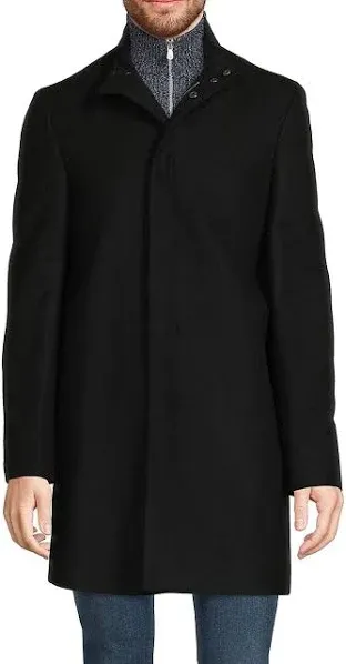 Calvin Klein Men's Mayden Slim-Fit Wool Blend Overcoat