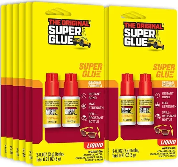 Super Glue 19108 Spill Resistant, 3gm Bottle (Pack of 2)