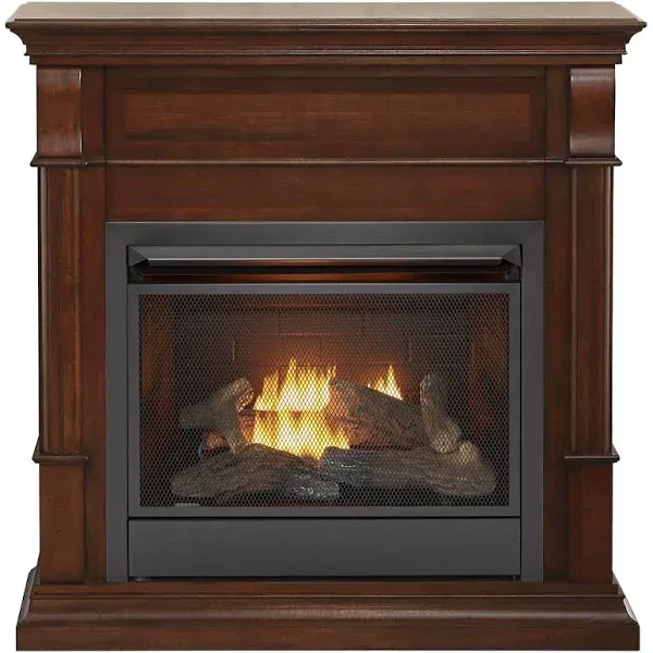 Duluth Forge Dual Fuel Ventless Gas Fireplace with Mantel 26,000 BTU DFS-300