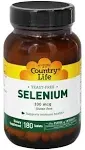 Country Life, Selen, 100 mcg, 180 Tabletten