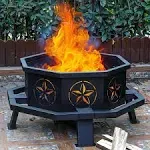 Verdeluxe 35 inch Octagonal Fire Pit,Outdoor Fire Pit,Wood Burning Firepit,Bonfire Fire Pit,Firepits for Outside,Camping, Backyard, Patio,Bonfire