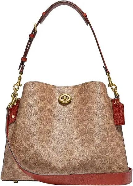 Coach Signature Canvas Willow Shoulder Bag