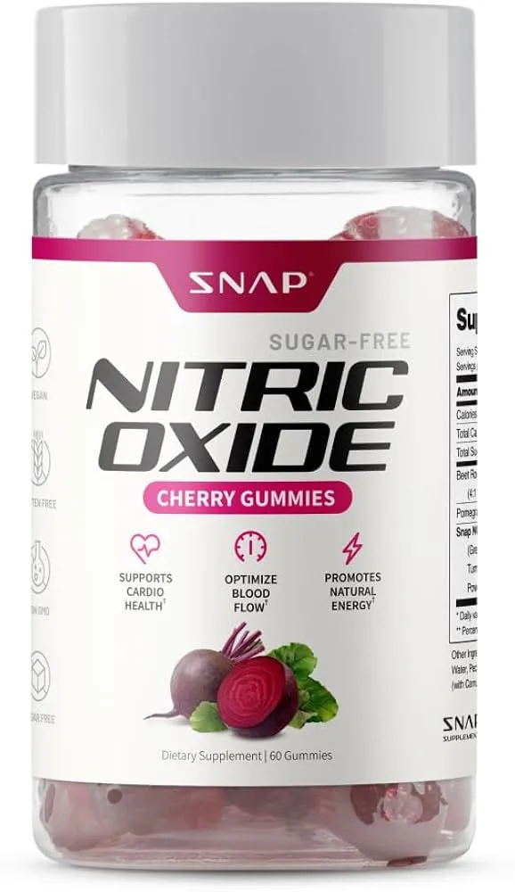 Snap Supplements Nitric Oxide Gummies Cherry Sugar-Free