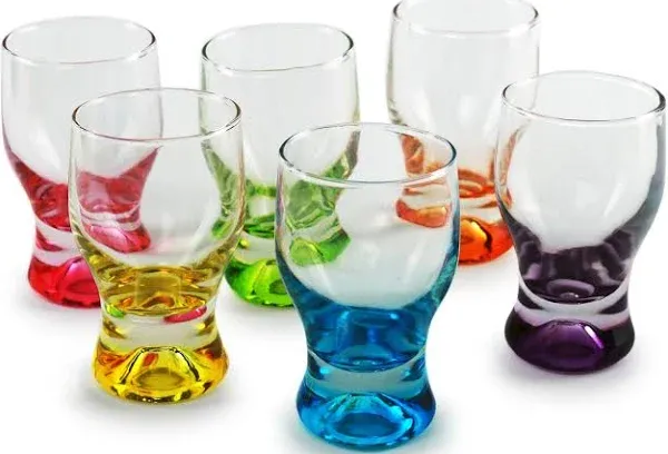 Circleware Tipsy Shot Glasses Set of 6