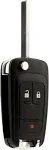 USARemote Car Key Fob Keyless Entry Remote Flip Fits 2010-2017 Chevy Equinox, Sonic, Terrain (OHT01060512 3-btn)