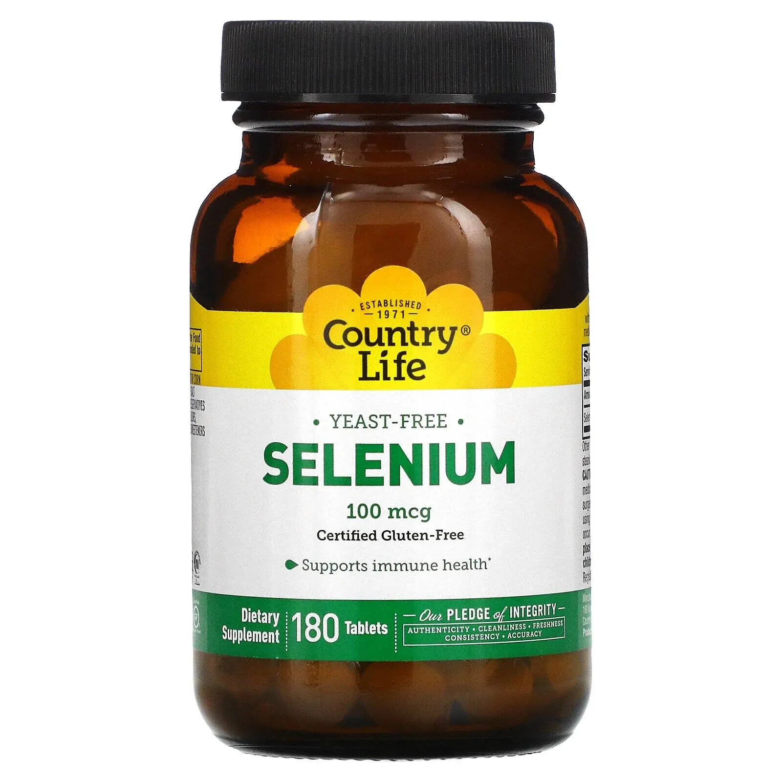 Country Life - Selenium 100 MCG - 180 Tablets