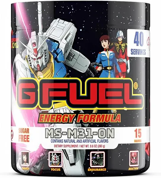 G Fuel MS-M31-0N Energy Powder, Sugar Free, Clean Caffeine Focus Supplement, Water Mix, Ramune Melon Flavor, Focus Amino, Vitamin + Antioxidants Blend - 9.8 oz (40 Servings)