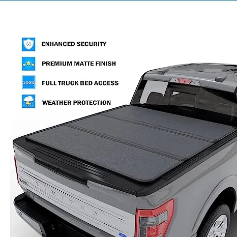 Tonopro Hard Folding Truck Bed Tonneau Cover | Fits 2015 - 2022 Ford F150 5&#039;5&#034;