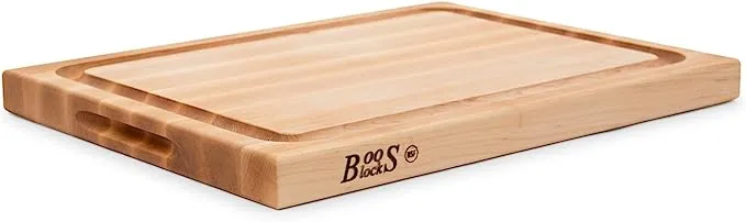 John Boos CB1054-1M2015150 Cutting Board, 20 Inches x 15 Inches x 1.5 Inches, Maple with Juice Groove