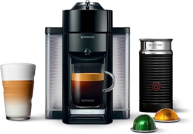 Nespresso Vertuo Coffee and Espresso Machine by De'Longhi, Piano Black