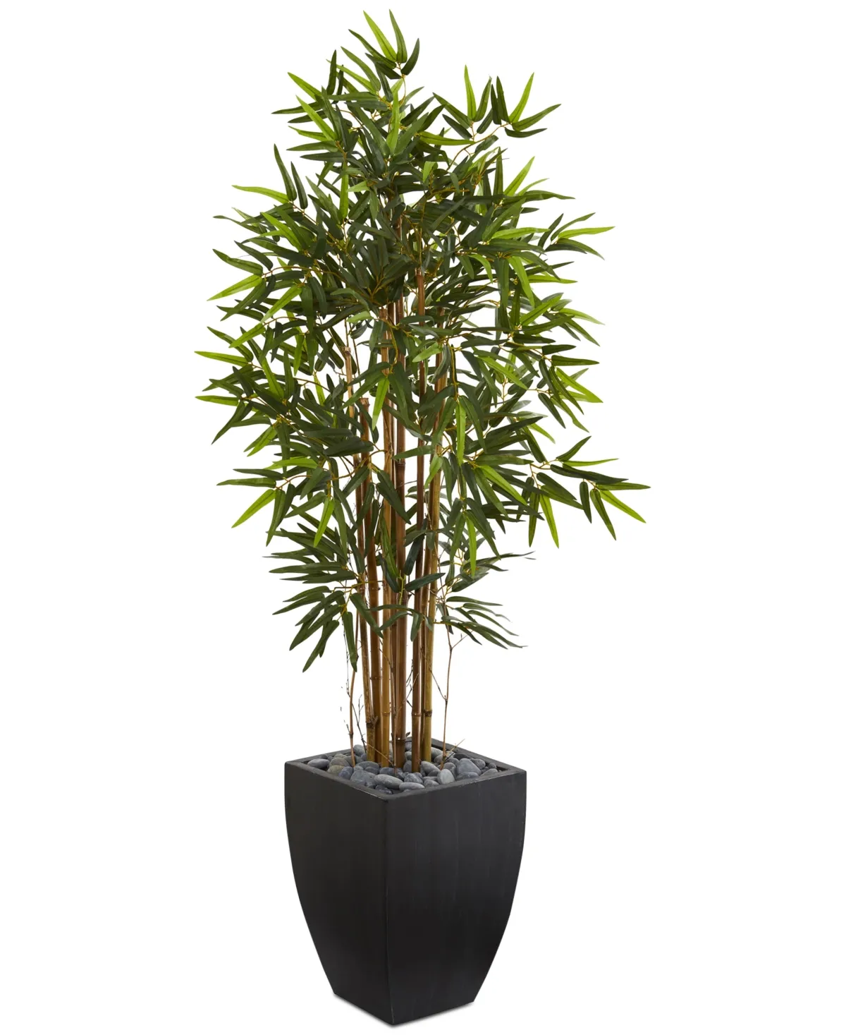 Nearly Natural 5 ft. Bamboo Silk Tree with Planter