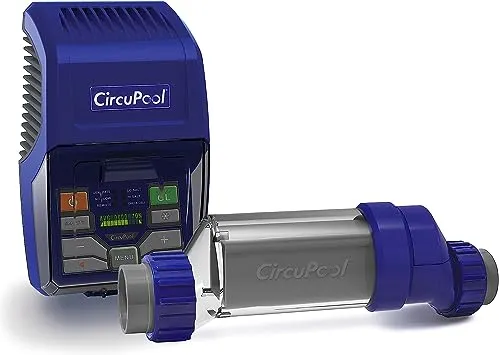 CircuPool RJ60+ Complete Salt Water Chlorination System for Swimming Pools | Titanium Cell & 7 Year Manufacturer Warranty | No DIY Install Penalty.