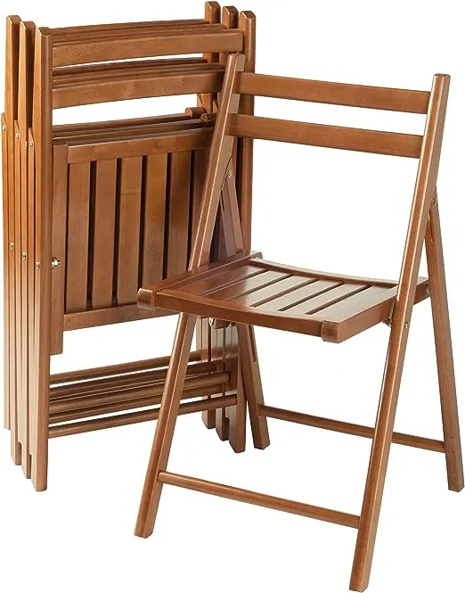 Robin 4-pc Folding Chair Set White Winsome Wood