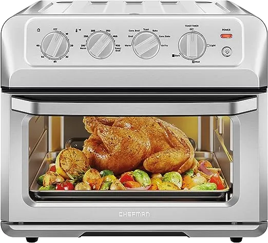 Chefman - TurboFry Touch 8 qt. Air Fryer w/ Advanced Digital Display - Black